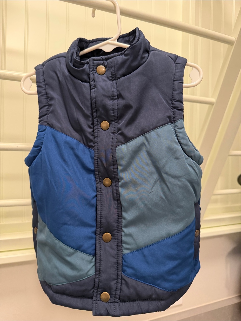 Janie and Jack Blue Colorblock Puffer Vest